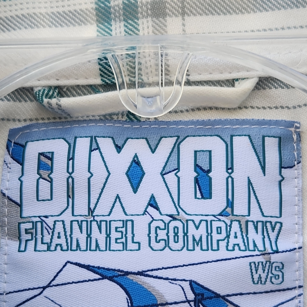 DIXXON Flannel Women's Whistler Blouse Small Plaid White Green Western Top - Picture 2 of 13